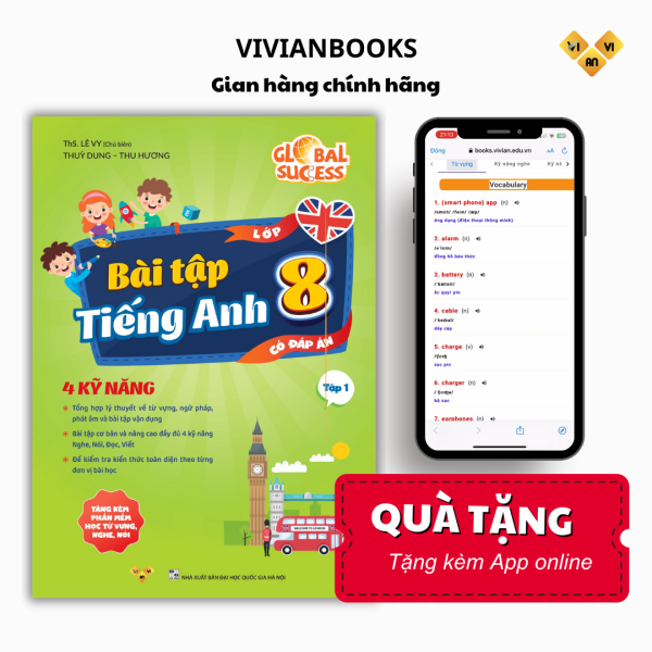 Sách Bài tập tiếng Anh lớp 8 Global Success 4 kỹ năng có đáp án Tập 1